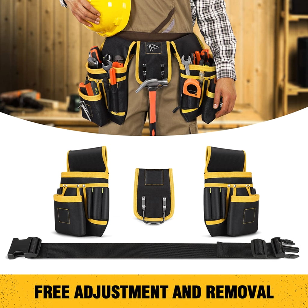 Oxford Cloth Tool Bag Set with Magnetic Belt Hammer Holder Nails Suction Tool Pouches Organizers Electrician Tool