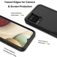 thumbnail image 5 of For Samsung Galaxy A03S A13 A14 A23 A32 A34 A53 A54 5G Case,Njjex 2 in 1 PC Phone Case with Screen Protector,Rubber & Rugged Shockproof 360 Full Body Protection Case Cover-Black, 5 of 6