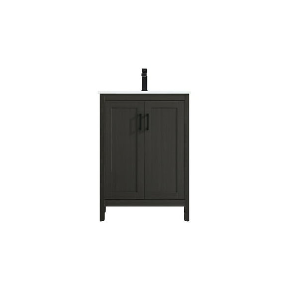 Elegant Kitchen and Bath Finnley 24 Inch Single Bathroom Vanity In Mocha Brown