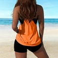 thumbnail image 5 of CLOISE Womens Tankini Swimsuits Push up 2 Piece with Boy Shorts Built in Bra Full Coverage Bathing Suit Adjustable Side Straps Color Block Swimwear Beachwear, 5 of 7