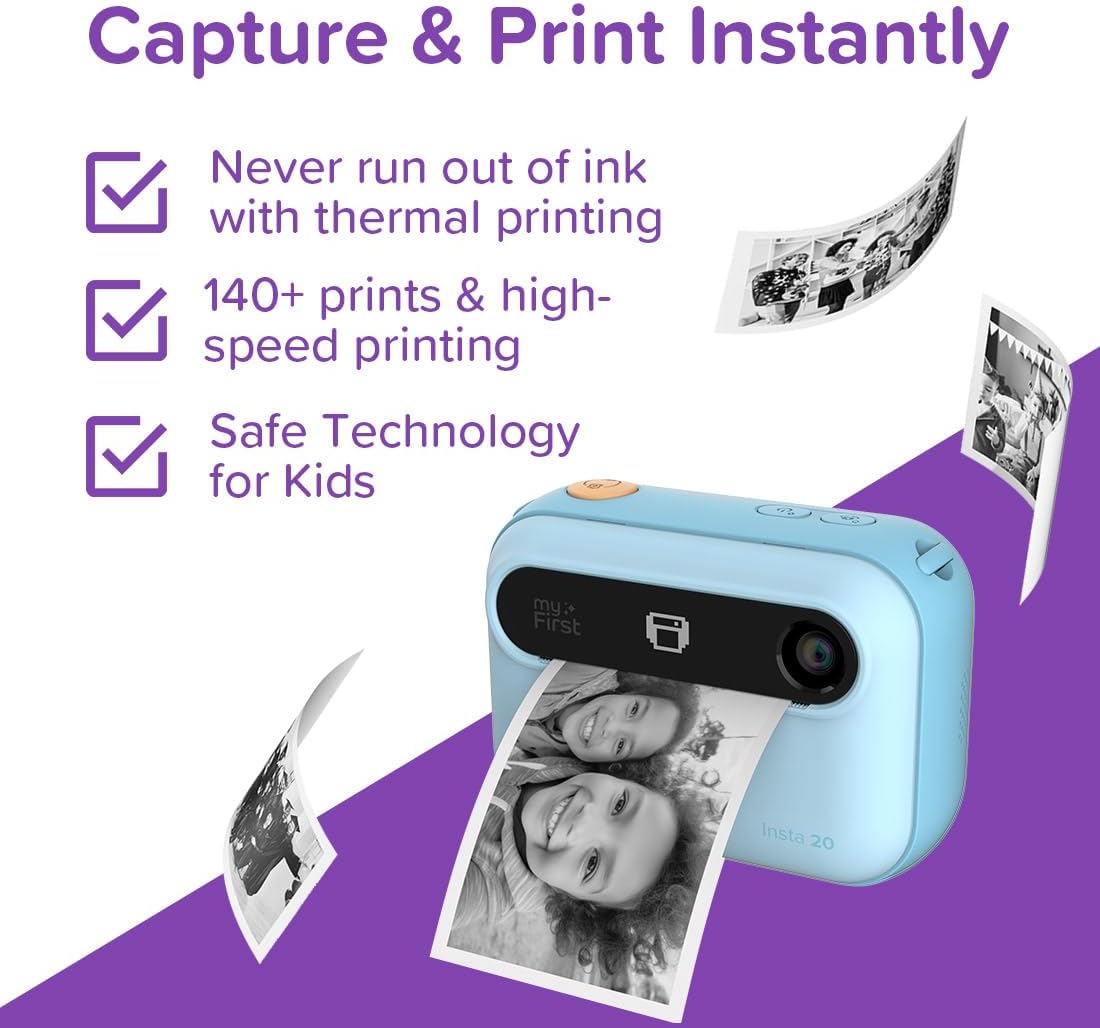 myFirst Camera Insta 20 Kids Instant Print Digital Camera, Blue photo 3