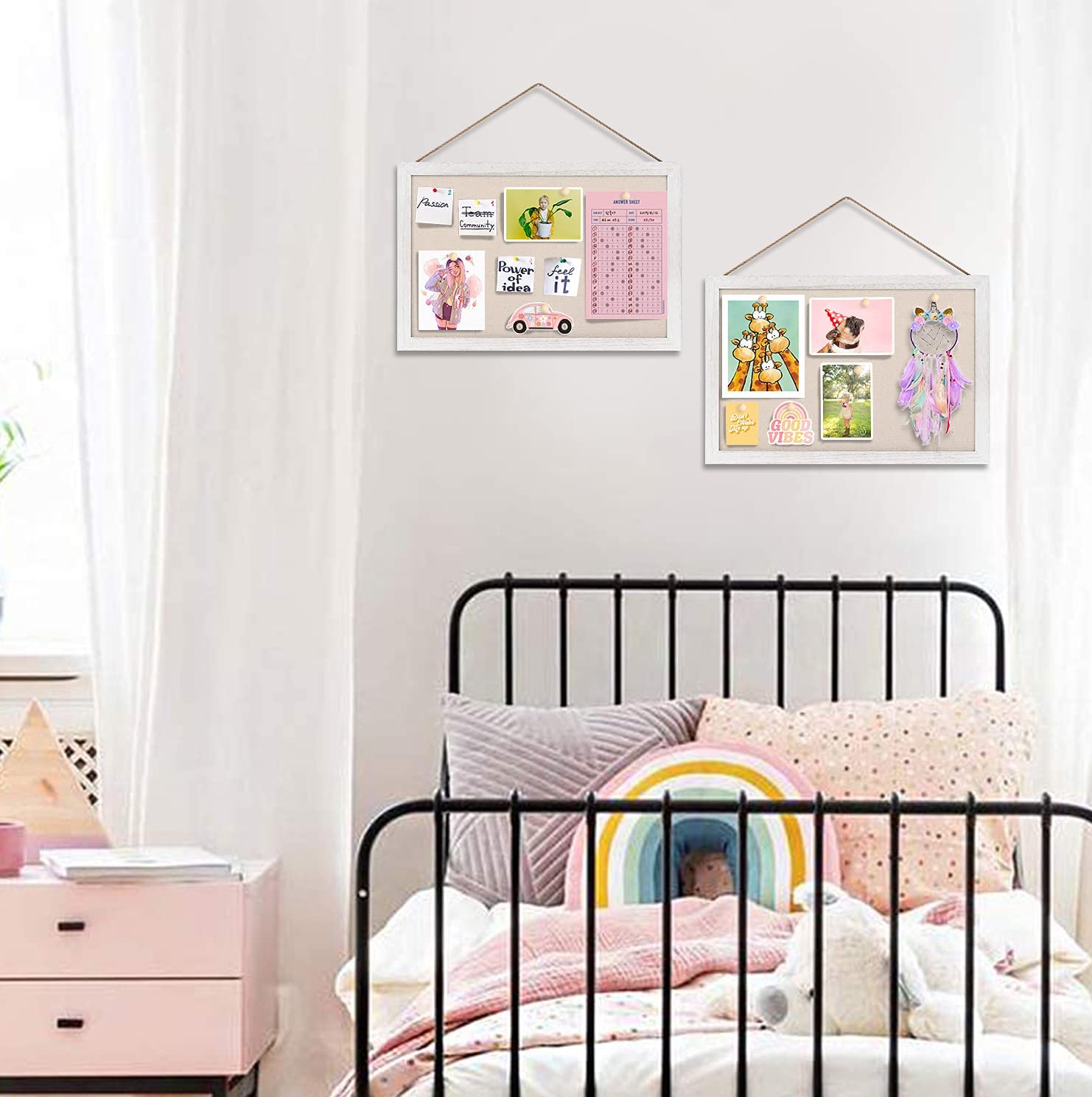 Sfugno 2-Pack Wood Frame Cork Bulletin Boards photo 6
