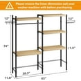 thumbnail image 2 of "Over Washer and Dryer Storage Shelves,5 Tiers Laundry Room Standing Shelf with Double-Layer Wood Shelves,Space Saver Clothes Drying Rack,Adjustable Height Laundry Organizer for Bathroom Laundry Room, 2 of 7