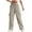 Beige, variant on Womens Cargo Pants Parachute Hiking Pants with Pockets Baggy Quick Dry Lightweight Y2K Drawstring Pants Streetwear Khaki XL