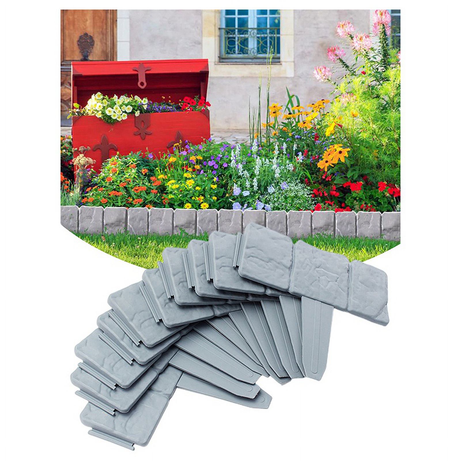 Garden Landscape Edging Borders No ,20 PCS 16 FT Lawn Edging for Landscaping,Plastic Fencing Lawn Border