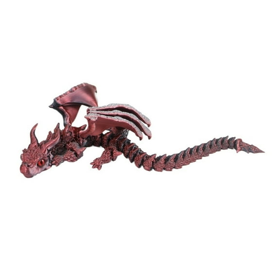 1pc 3D Printed Winged Dragon Figurine With Art Deco Resin Dragon Sculpture, Tabletop Animal Theme Decor