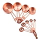 thumbnail image 1 of Juego de tazas y cucharas medidoras de acero inoxidable, medidas para ingredientes líquidos y secos, con conector de anillo, 1 of 5
