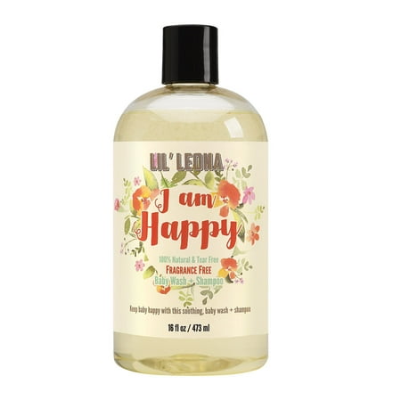 Baby Shampoo Body Wash and Bubble Bath - 16 oz - Organic Calendula & Aloe Vera Juice Extract - Tear Free, Gluten Free, Vegan (Unscented) Fragrance-Free medium, 16