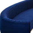 thumbnail image 2 of Enthusiastic Vertical Channel Tufted Curved Performance Velvet Sofa, 2 of 3