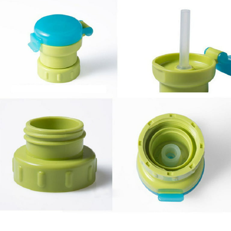Portable Spill-proof Water Bottle Adapter Cap With Tube Drinking Straw Cover  For Baby Kid