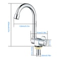 thumbnail image 1 of Folding Kitchen Faucets Chrome Plated Brass 360 Degrees Rotation Folding for Inside Window G1/2 Thread Single Handle Cold Water Kitchen Sink Taps for RV Yacht Basin, 1 of 5