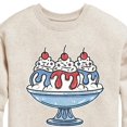 thumbnail image 3 of Instant Message - Americana - Red, White, & Blue Ice Cream Sundae - Toddler & Youth Crewneck Fleece Sweatshirt, 3 of 6