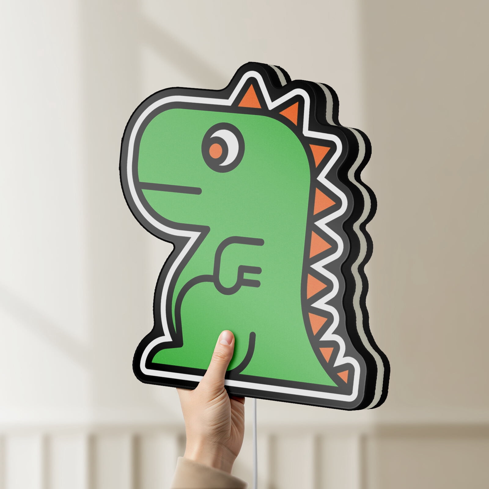 Dinosaur 3D Novelty Light Box, Kids Toy Decor Lighted Sign, Ideal for Children Who Love Dinos (Width 16 inch, 40cm)