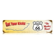 Route 66 Get Your Kicks Vintage Sign “Made in the USA with heavy gauge steel"