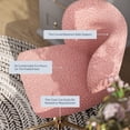 thumbnail image 3 of BELLEZE Modern Upholstered Boucle Desk Chair with Swivel Wheels and Adjustable Height, Decorative Rolling Office or Vanity, Stylish Comfy - Aston (Gold - Pink), 3 of 7