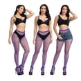 thumbnail image 2 of Women Fashionable Suspender Pantyhose Socks Hole Design Fishnet Tights Socks, 2 of 5