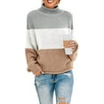 thumbnail image 1 of YAZI Women's Turtleneck Batwing Sleeve Loose Oversized Chunky Knitted Pullover Sweater Jumper Tops, 1 of 13