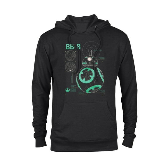Star Wars BB-8 Astro Droid Blueprint - Pullover Hoodie for Adults - Customized-Black