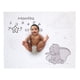 thumbnail image 2 of Manta para bebé Disney Dumbo Super Soft Milestone blanco/gris, 2 of 6
