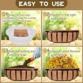 thumbnail image 4 of 4 Pack 24 Inch Trough Coconut Liners, Natural Coconut Liners for Wall Planter, Window Basket Deck Railing Planter, 4 of 7
