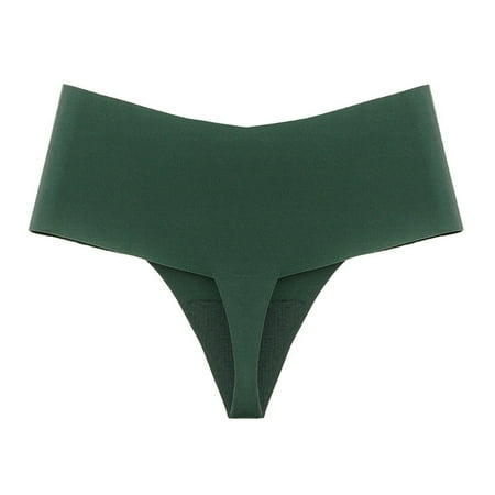 

Knosfe Womens Briefs Seamless High Waisted Tummy Control Cotton Panties for Women Dark Green M