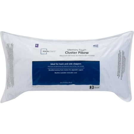 Mainstays Memory Foam Cluster Pillow with Cover