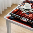 thumbnail image 4 of nygtbtfer Fitted Tablecloth for Round Table,USA Flag Farm Truck Table Cover with Elastic Edge Table Cloth, Fireworks Stars White Circle Table Covers for Kitchen Indoor, 4 of 7