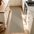 thumbnail image 6 of JAATOP 2' x 5' Runner Rug, Non Slip Entryway Rug with TPR Backing, Low Profile Runner Mat for Kitchen, Bedroom, Beige, 6 of 8