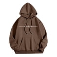 thumbnail image 6 of sususu Mens Hoodies Pullover 4Xl Male And Women Fall Winter Solid Color Coconut Printing Sweater Hooded Long Sleeve Pocket Sweater,Brown,XXL, 6 of 6