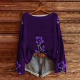thumbnail image 4 of Bovemsi Sweaters for Women Cozy Women's Art Print Casual Pullover Sweater Knitted Fashion Long Sleeve Crewneck Blouse Winter Top Fall Sweaters, 4 of 4