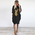 thumbnail image 5 of Vestidos casuales sueltos para mujer, vestido holgado de manga larga para otoño y verano, vestido de fiesta con bolsillos estampados de talla grande para mujer, 5 of 5