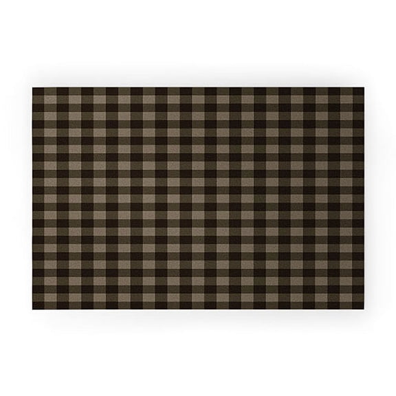 Society6 Colour Poems Gingham Earth 30" x 20" Welcome Mat
