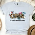 thumbnail image 1 of T-Shirt Graphique à Imprimé Léopard CMA, Tee-Shirt Certifié d'Assistant Médical, Cendre, Taille TG, 1 of 6