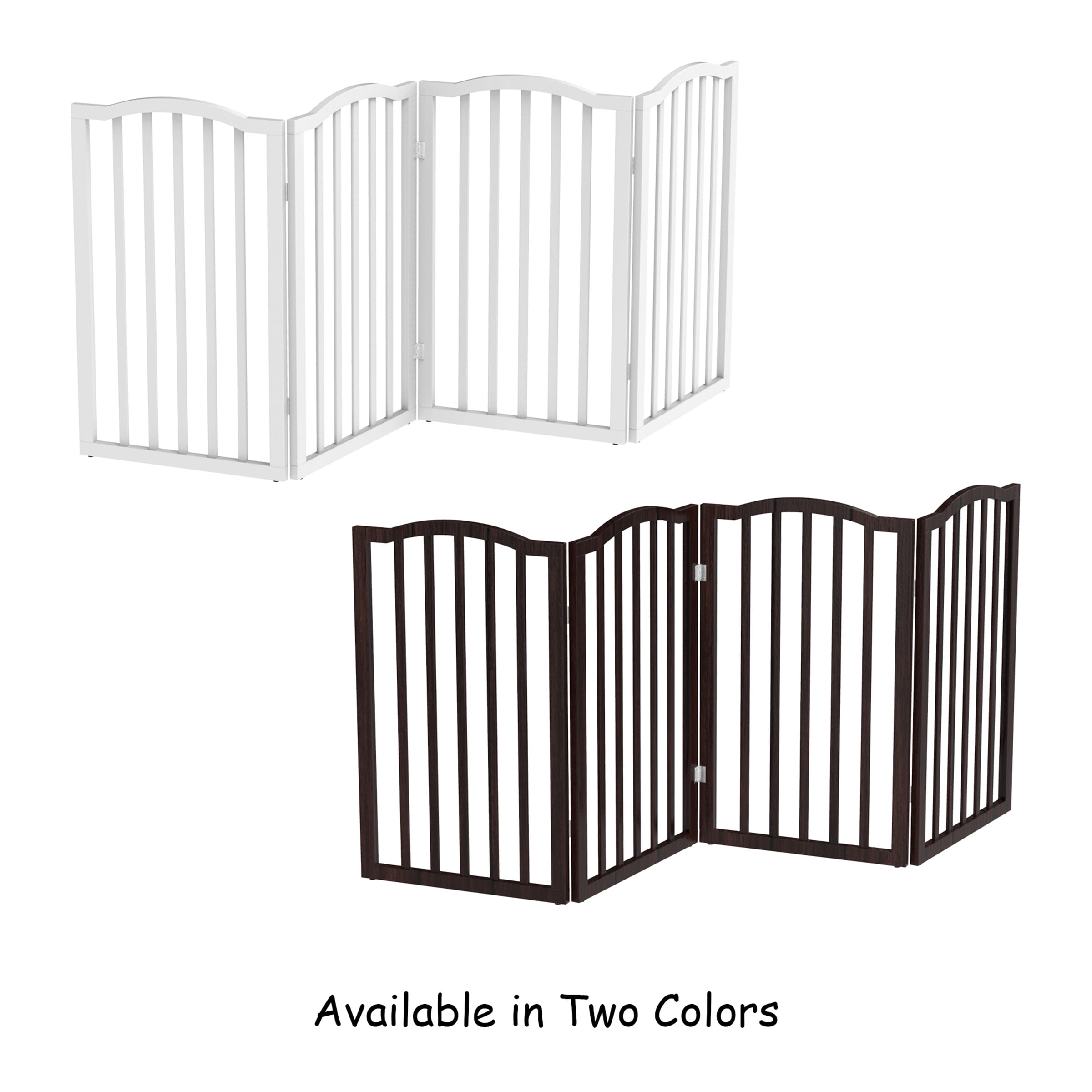 PETMAKER 4-Panel Indoor Foldable Pet Gate for Stairs or Doorways (White)