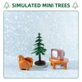 thumbnail image 2 of 20 piezas de árboles de Navidad en miniatura, modelo de pino de Navidad, árboles de paisaje, mini árboles de Navidad, microárboles de pueblo de carretera para decoraciones navideñas realistas, 2 of 8