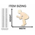 thumbnail image 2 of Unfinished Wood Wrestler Silhouette - Craft- up to 46" DIY 4" / 1/8", 2 of 3