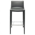 thumbnail image 3 of Home Square Palma 30" Leather Bar Height Stool in Dark Gray - Set of 2, 3 of 4