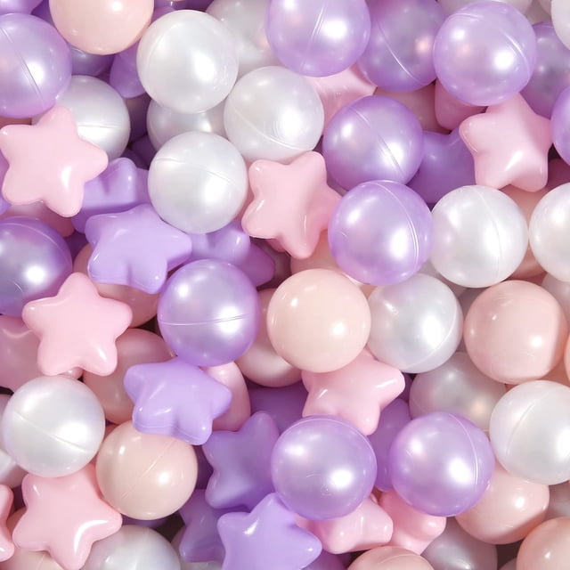 Pit Balls GOGOSO con forma de estrella rosa y morada para niñas y niños pequeños