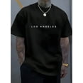 thumbnail image 2 of Customizable Men'S Los Angeles Graphic T-Shirt - Casual Summer Short Sleeve Crew Neck, Pure Cotton, Comfortable Multi-Purpose Tee for Casual Attire, 2 of 10
