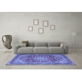 thumbnail image 3 of Ahgly Company Indoor Square Medallion Blue Traditional Area Rugs, 8' Square, 3 of 4