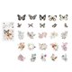thumbnail image 1 of 50 hojas de pegatinas de flores y mariposas, pegatinas autoadhesivas que no destiñen para álbumes de recortes, pegatinas de decoración para bricolaje, 1 of 5