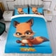 thumbnail image 4 of Zoo Battle Arena Conjunto de sábanas temático, trío de piezas, cómodo y amigable con la piel, diseño único, regalo de decoración para el hogar para familiares, amigos y fans, 90 cm * 190 cm, 4 of 6