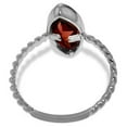 thumbnail image 3 of Galaxy Gold 14K Solid White Gold Cable Band Ring with Natural Marquise Garnet, Size 6.0, 5.5-11 Sizes, January Birthstone, Symbol of Devotion, 3 of 4