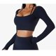 thumbnail image 3 of Ropa de yoga, Top de yoga para mujer, ropa deportiva larga para entrenamiento de yoga, ropa deportiva de entrenamiento diseñada para profesionales, 3 of 6