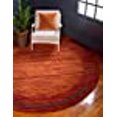 thumbnail image 3 of Unique Loom Autumn Collection Modern Contemporary Casual Abstract Area Rug, Round 8' 0 x 8' 0, Terracotta/Burgundy Border, 3 of 10