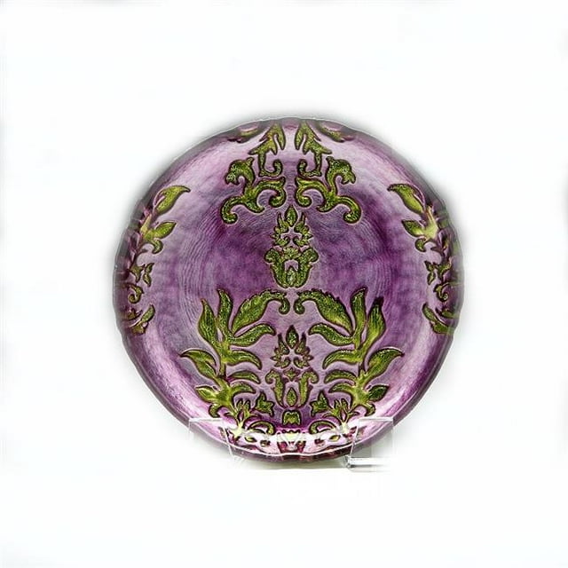 Grenade Rouge 5941-9 Damas 6 in. Plaque Verte Pourpre - Lot de 4