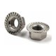 thumbnail image 2 of Tuercas de seguridad con brida hexagonal M6 de acero inoxidable 304 (paquete de 50), 2 of 5