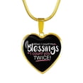 thumbnail image 3 of When I Count My Blessings Heart Pendant Necklace, 3 of 11