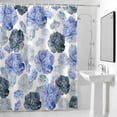 thumbnail image 3 of Shower Curtain for Bathroom Spring Watercolor Grey Blue Flowers Waterproof Bath Curtains Shower Curtains with Hooks,Abstract Floral Bathroom Curtain Privacy Drapes for Bathtubs Toilet 36x72in, 3 of 9