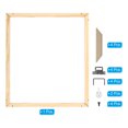 thumbnail image 3 of Unique Bargains Canvas Stretcher Bars Kit, 22x16 Inch Rectangle Solid Wood Frame for Paint, Prints, Oil Paintings, Wood Color, 3 of 5